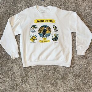Mega Yacht Yacht World White Los Angeles SweatShirt Size XL Unisex RARE